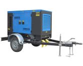 ТСС ЭД-300-Т400-2РКМ16 в шумозащитном кожухе на прицепе с АВР
