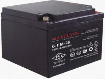 Аккумуляторная батарея Makelsan 6-FM-26 номинальной емкостью 26 Ач